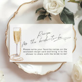 Recept voor de bruid Parels en Prosecco bruids Informatiekaartje