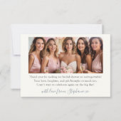 Recept voor de Bruid Stof Stof Bloemen in het Stof Bedankkaart (Achterkant)