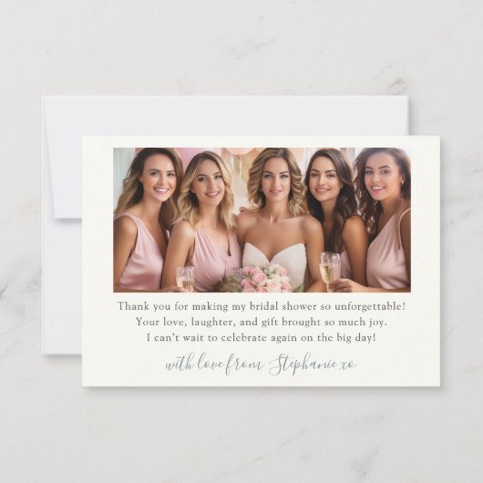 Recept voor de Bruid Stof Stof Bloemen in het Stof Bedankkaart (Achterkant)