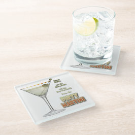 Recept voor Dirty Martini Cocktail Kunst Glazen Onderzetter
