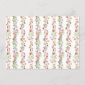 Recept voor een bruiloftsfeest in de wilde bloemen informatiekaartje (Achterkant)