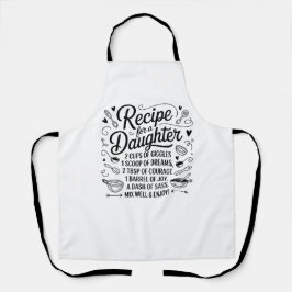 Recept voor een dochter Keuken Liefde, Vreugde & M Schort