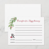 Recept voor een Gelukkig Huwelijk Advieskaart Informatiekaartje (Voorkant / Achterkant)