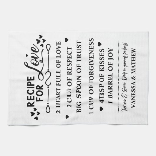 Recept voor een gelukkig huwelijk, Bruidschat cade Theedoek (Horizontaal)