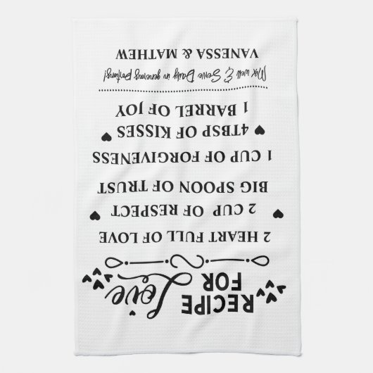 Recept voor een gelukkig huwelijk, Bruidschat cade Theedoek (Verticaal)