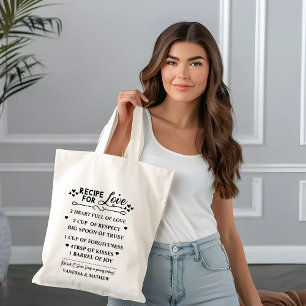 Recept voor een gelukkig huwelijk, bruidschat cade tote bag