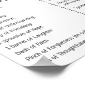 Recept voor een gelukkig huwelijk Matcha groen Poster (Hoek)