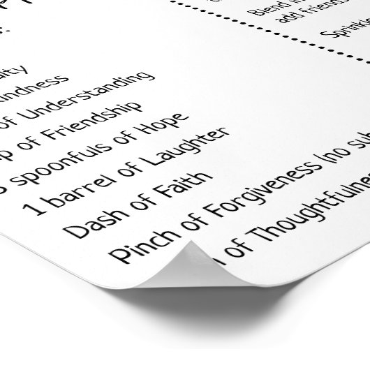 Recept voor een gelukkig huwelijk Matcha groen Poster (Hoek)