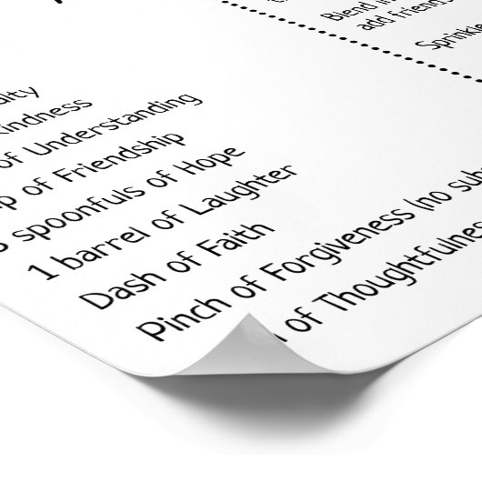 Recept voor een gelukkig huwelijk Nieuwgehuwden Ci Poster (Hoek)