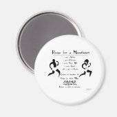 Recept voor een marathonloper magneet (Voorkant / Achterkant)