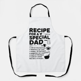Recept voor een speciale vaderkeuken Liefde, respe Schort