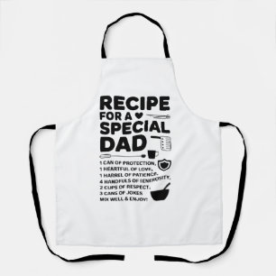 Recept voor een speciale vaderkeuken Liefde, respe Schort