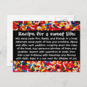 Recept voor een Sweet Life Briefkaart (Voorkant / Achterkant)