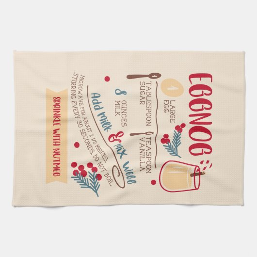 Recept voor eierpunch theedoek (Horizontaal)