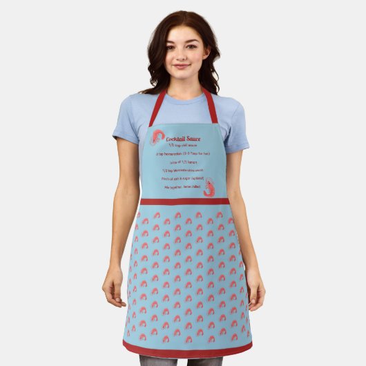 Recept voor garnalencocktail All-Over Print Schort (Gedragen)