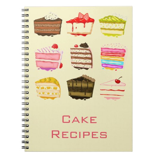 Recept voor gebak voor gebaren notitieboek (Voorkant)