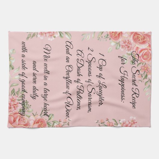 Recept voor geluk Bloemige theedoek (Horizontaal)