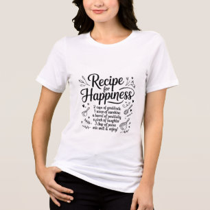 Recept voor Geluk Positieve Inspirerende Spreuk Tri-Blend Shirt