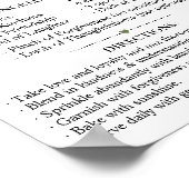 Recept voor Gelukkig Huwelijk Matcha Trouwcadeau Poster (Hoek)