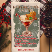Recept voor Gingerbread Man Martini Kerstcocktail Theedoek