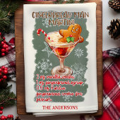 Recept voor Gingerbread Man Martini Kerstcocktail Theedoek