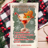 Recept voor Gingerbread Man Martini Kerstcocktail Theedoek