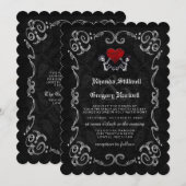 RECEPT VOOR Halloween Skeletons BACK Kaart (Voorkant / Achterkant)