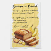 Recept voor het bakken van bananenbrood theedoek (Verticaal)