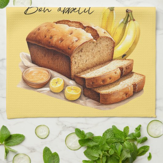 Recept voor het bakken van bananenbrood theedoek (Gevouwen)