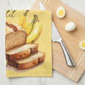 Recept voor het bakken van bananenbrood theedoek (Quarter Fold)