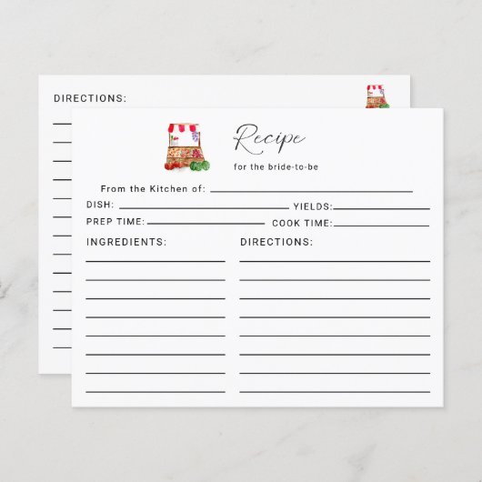 Recept voor het Bride Off The Market Vrijgezellenf (Voorkant / Achterkant)