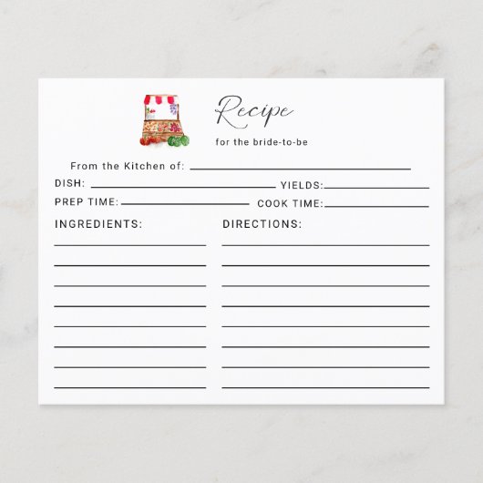 Recept voor het Bride Off The Market Vrijgezellenf (Voorkant)