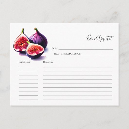 Recept voor het bruidrecept Kaart Fruit (Voorkant)