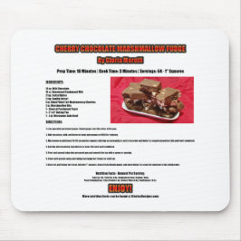 Recept voor kersenchocolade Marshmallow Fudge Muismat
