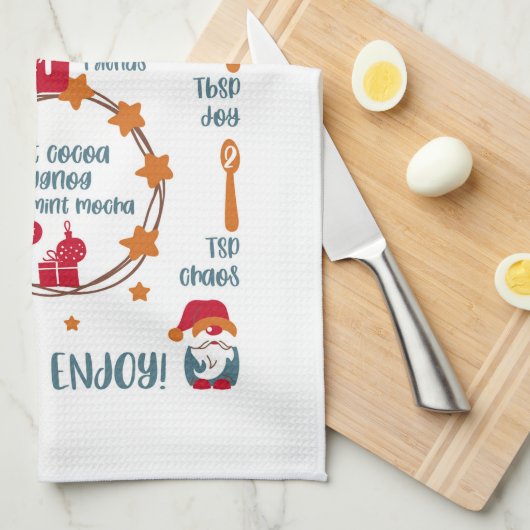 Recept voor Kerstmis Theedoek (Quarter Fold)