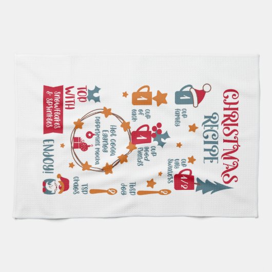 Recept voor Kerstmis Theedoek (Horizontaal)