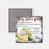 Recept voor Key Lime Pie Magneet (Voorkant / Achterkant)