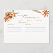 Recept voor Little Cutie Pie Feest Pumpkin Pie Informatiekaartje (Voorkant)