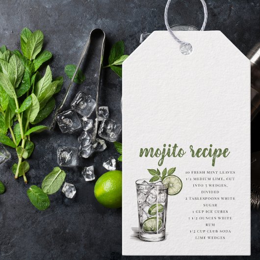 Recept voor Mojito / Cocktail Favoriet Cadeaulabel