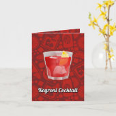 Recept voor Negroni-cocktail Kaart (Gele Bloem)