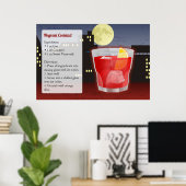 Recept voor Negroni-cocktail Poster (Thuiskantoor)