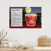 Recept voor Negroni-cocktail Poster (Keuken)