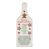 Recept voor oma's kerstkoekjes in het rood en groe snijplank (Voorkant)