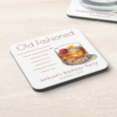 Recept voor oude drank voor vrijgezellenfeest bier onderzetter (Linkerzijde)