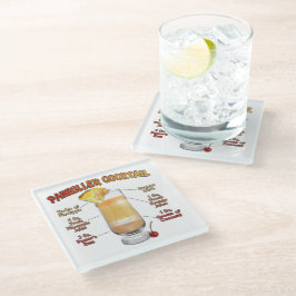Recept voor PAINKILLER-cocktail Kunst Glazen Onderzetter