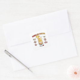 Recept voor PAINKILLER-cocktail Kunst Vierkante Sticker