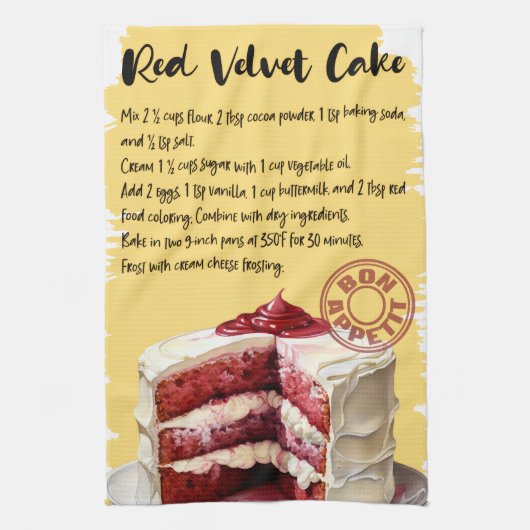 Recept voor Rode Fluwelen Cake Theedoek (Verticaal)