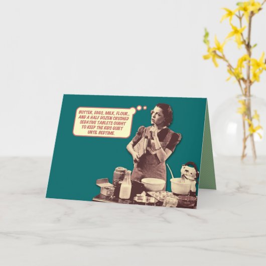 Recept voor slaapcake kaart (Gele Bloem)