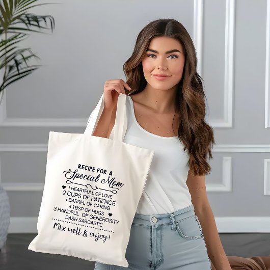 Recept voor speciaal mama Moederdag cadeau Tote Bag