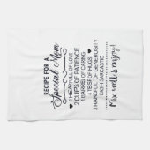 Recept voor speciale moeder Moederdag cadeau Theedoek (Horizontaal)